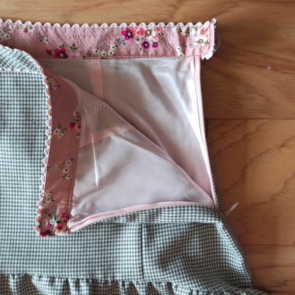 Rebecca Taylor Houndstooth Wool Midi Skirt - Picture 5 of 8